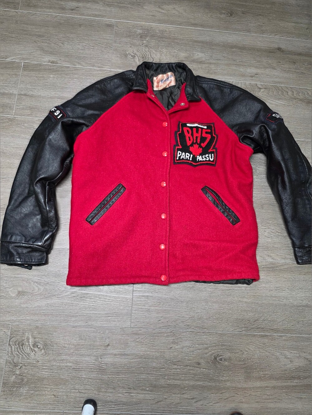 Vintage High School Varsity Jacket Sz S Class Of 91 BHS PARI PASSU Bathurst ??